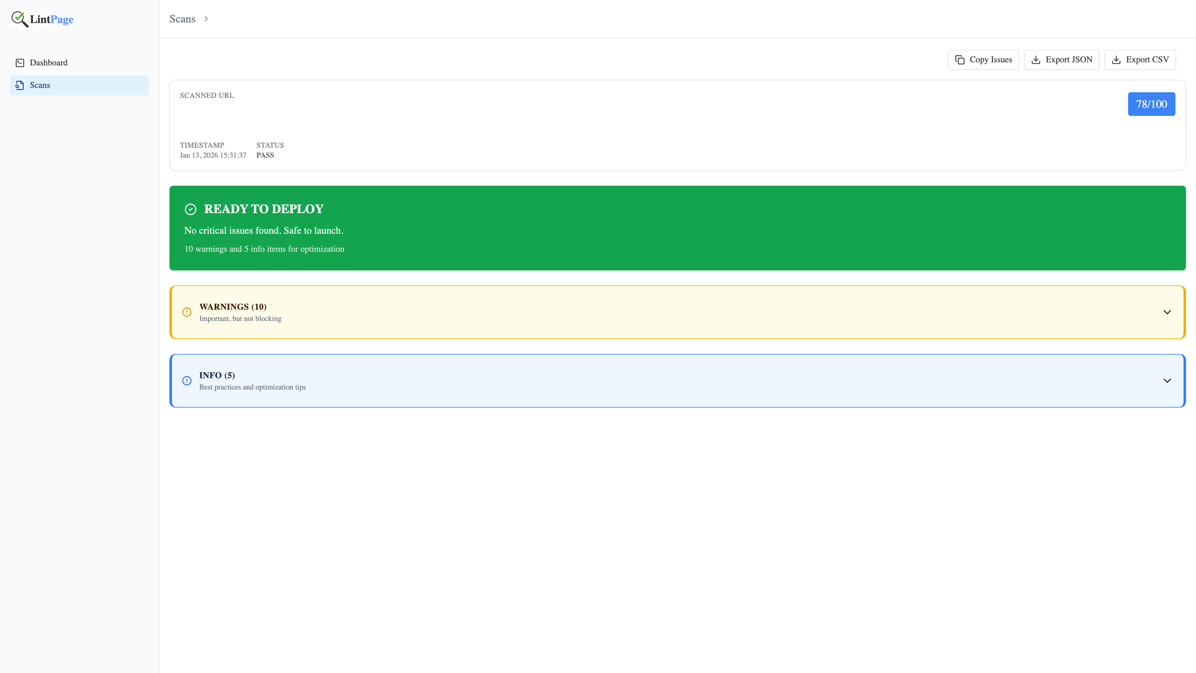LintPage - Screenshot 4 showing product features and functionality