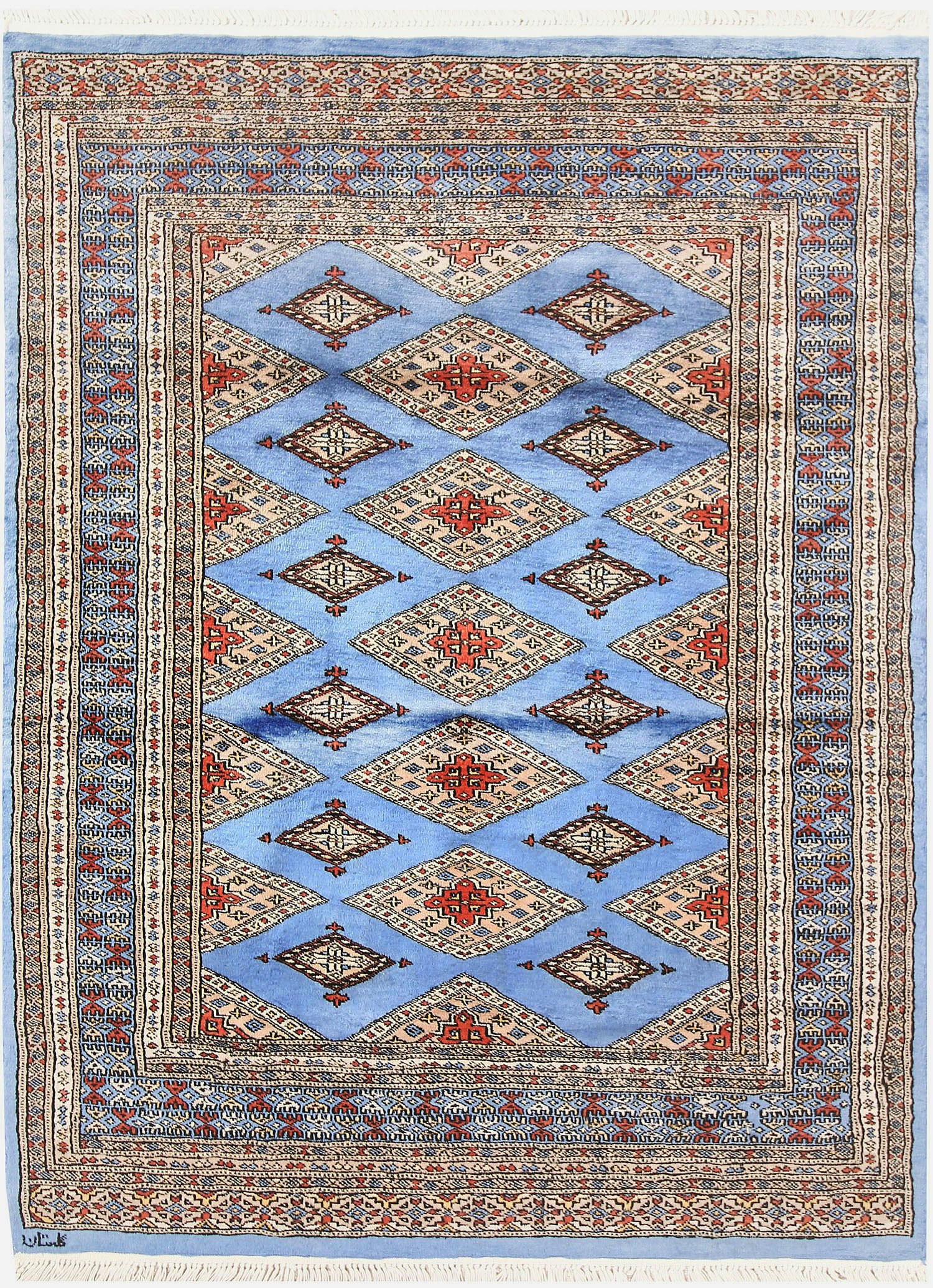 Light Sky Blue Jaldar Rug