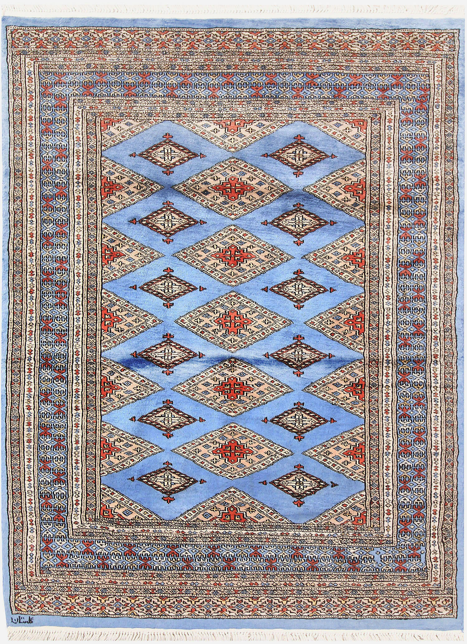 Light Sky Blue Jaldar Rug