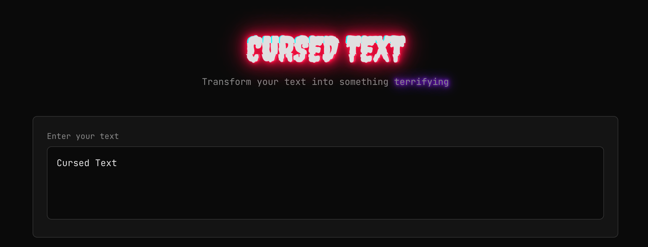 Cursed Text Generator gallery image
