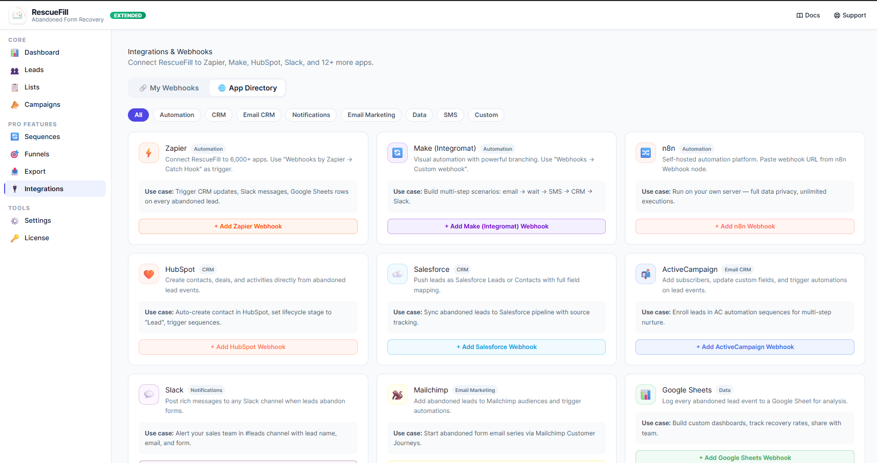 RescueFill – Recover Leads Instantly gallery image