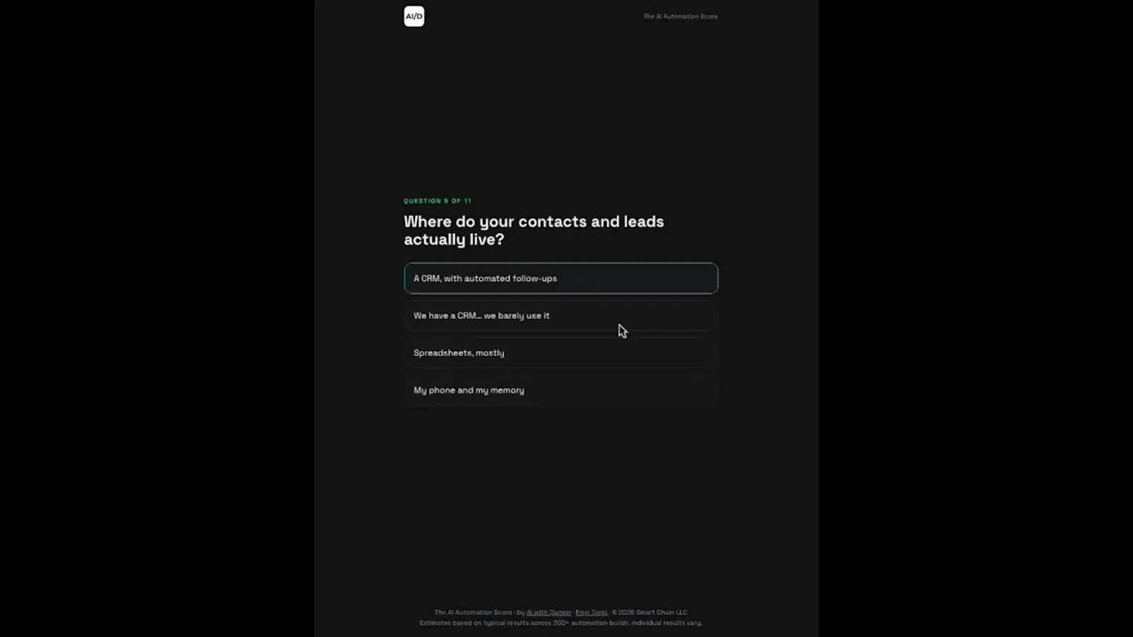 The AI Automation Score screenshot 1 (video preview)