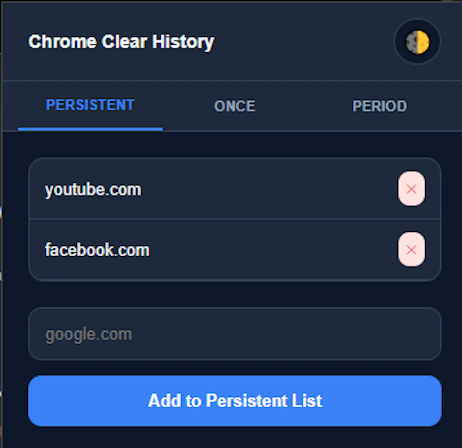 Chrome Clear History screenshot 2