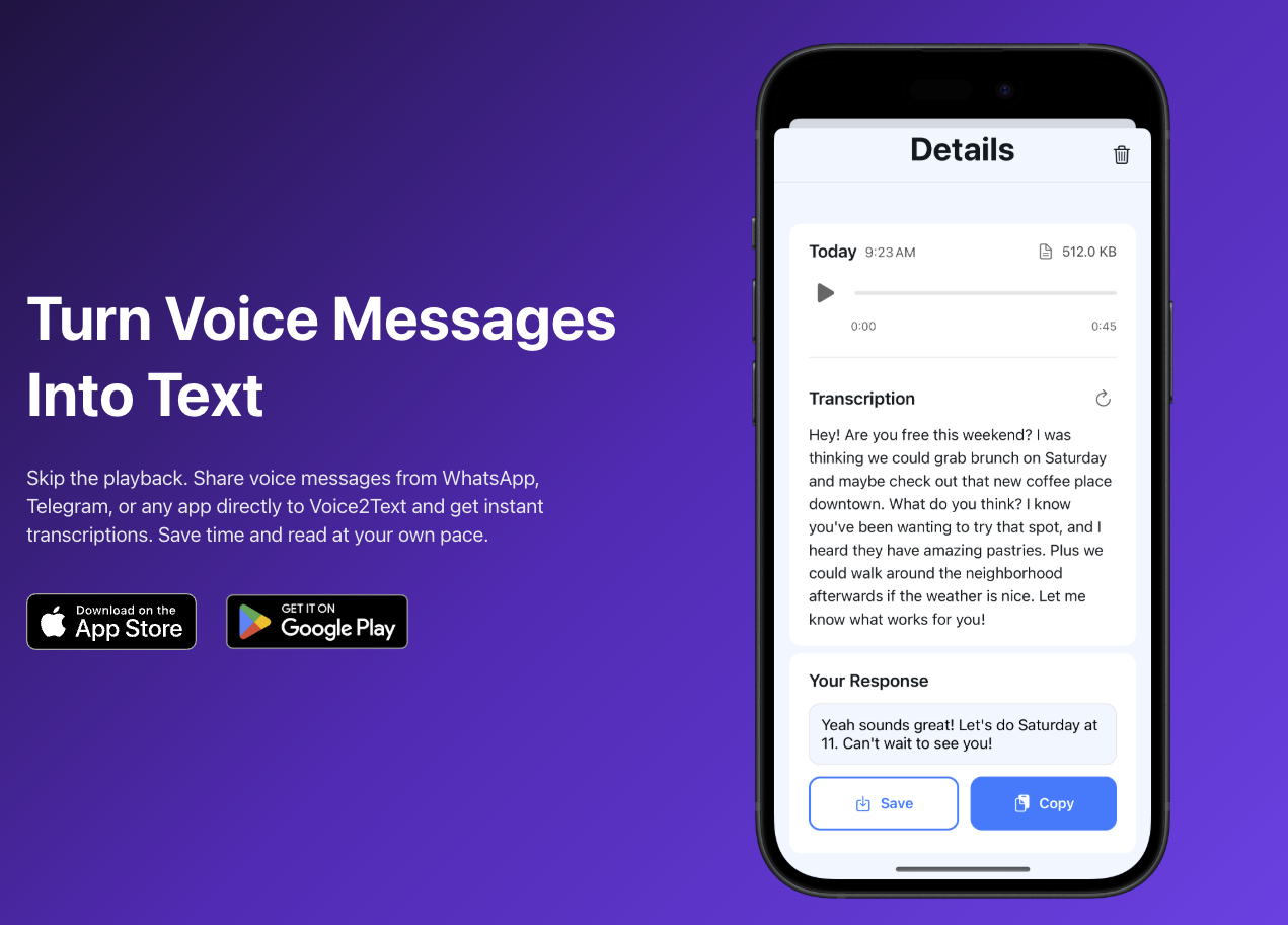 Voice2Text gallery image