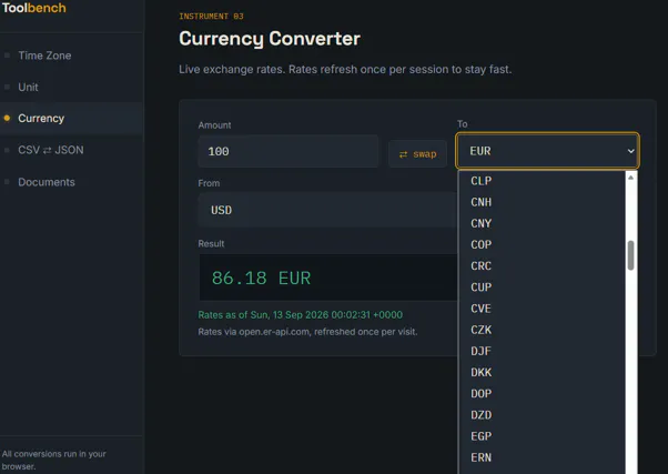 Toolbench — Converters 截图 3
