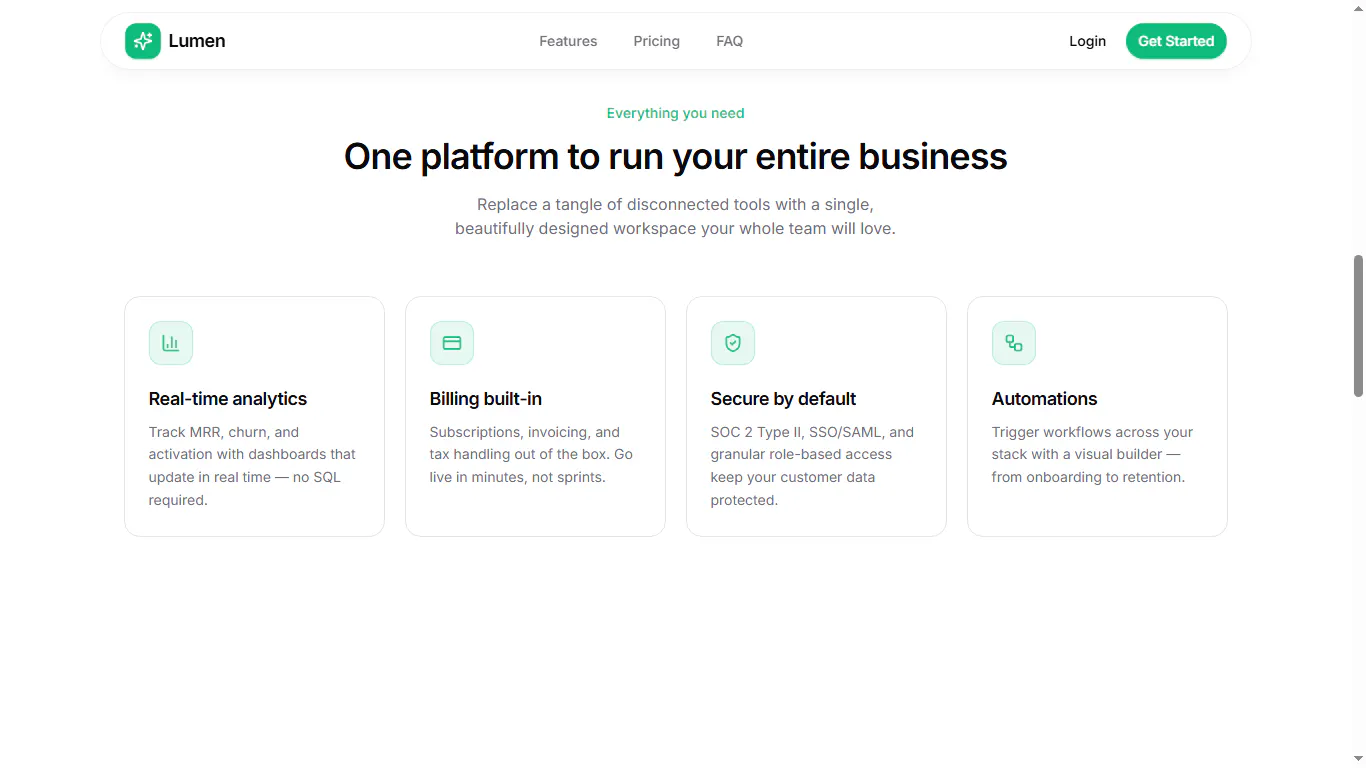Lumen SaaS Boilerplate gallery image