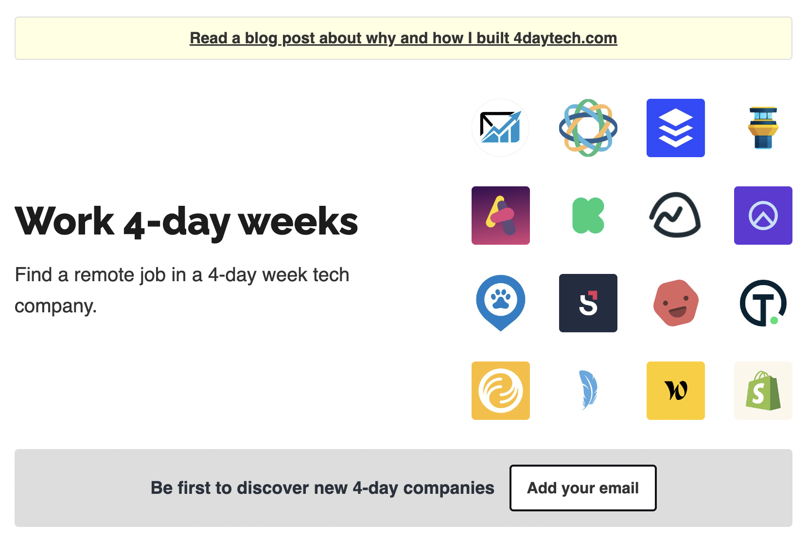 4daytech - Найдите 4-дневную технологическую компанию, чтобы присоединиться медиа 1