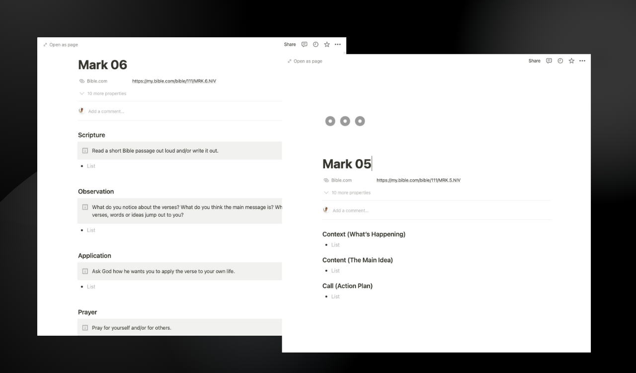 Notion Bible Reading Plan - NT gallery image