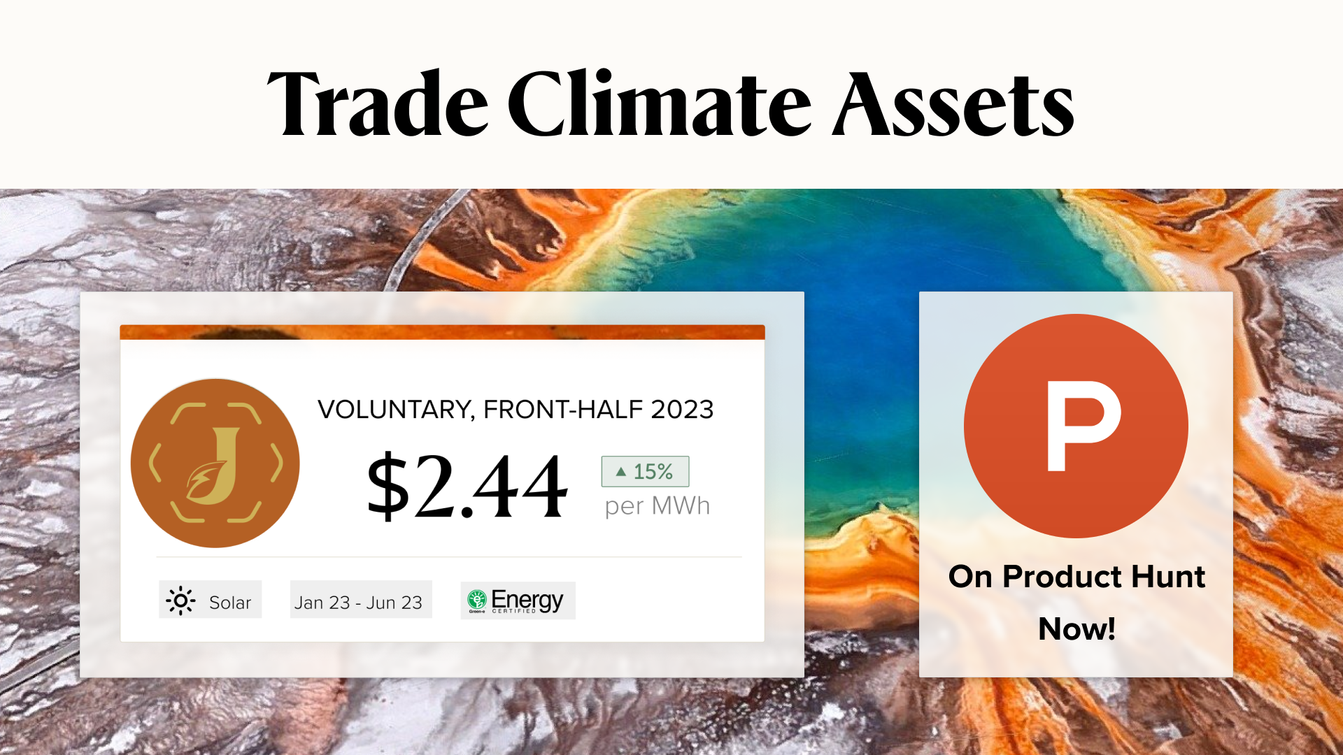 startuptile Jasmine Energy-Realtime climate asset trading