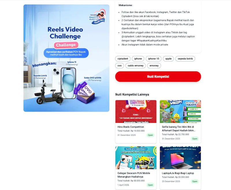 Maujuara - Join Online Competition screenshot 7