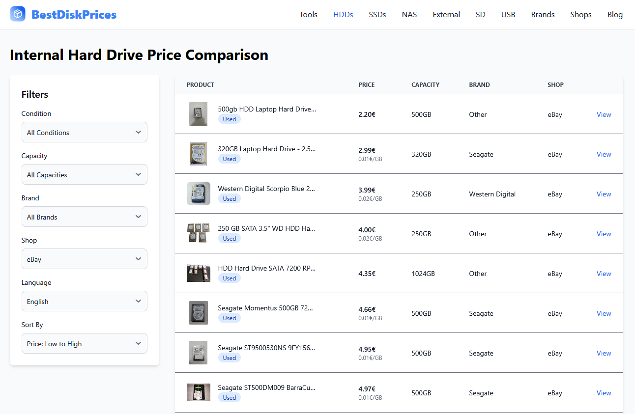 Mídia 3 de BestDisk Prices - Compare os preços do dispositivo de armazenamento