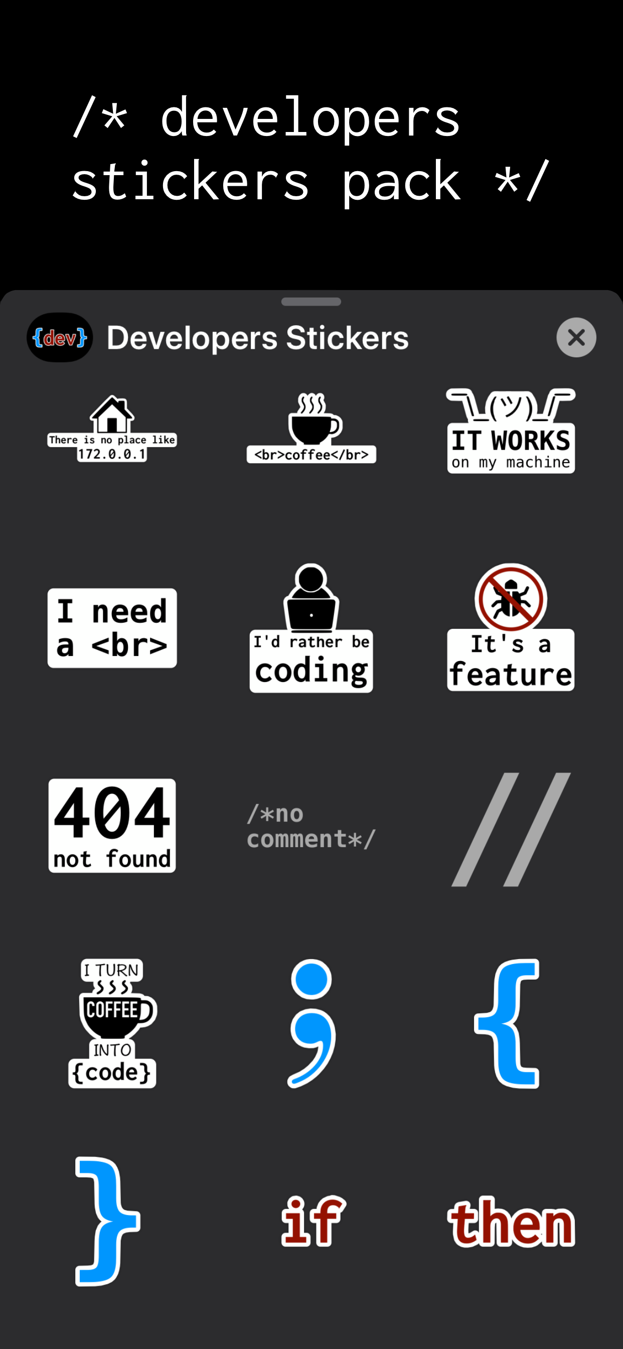 Developers Stickers gallery image