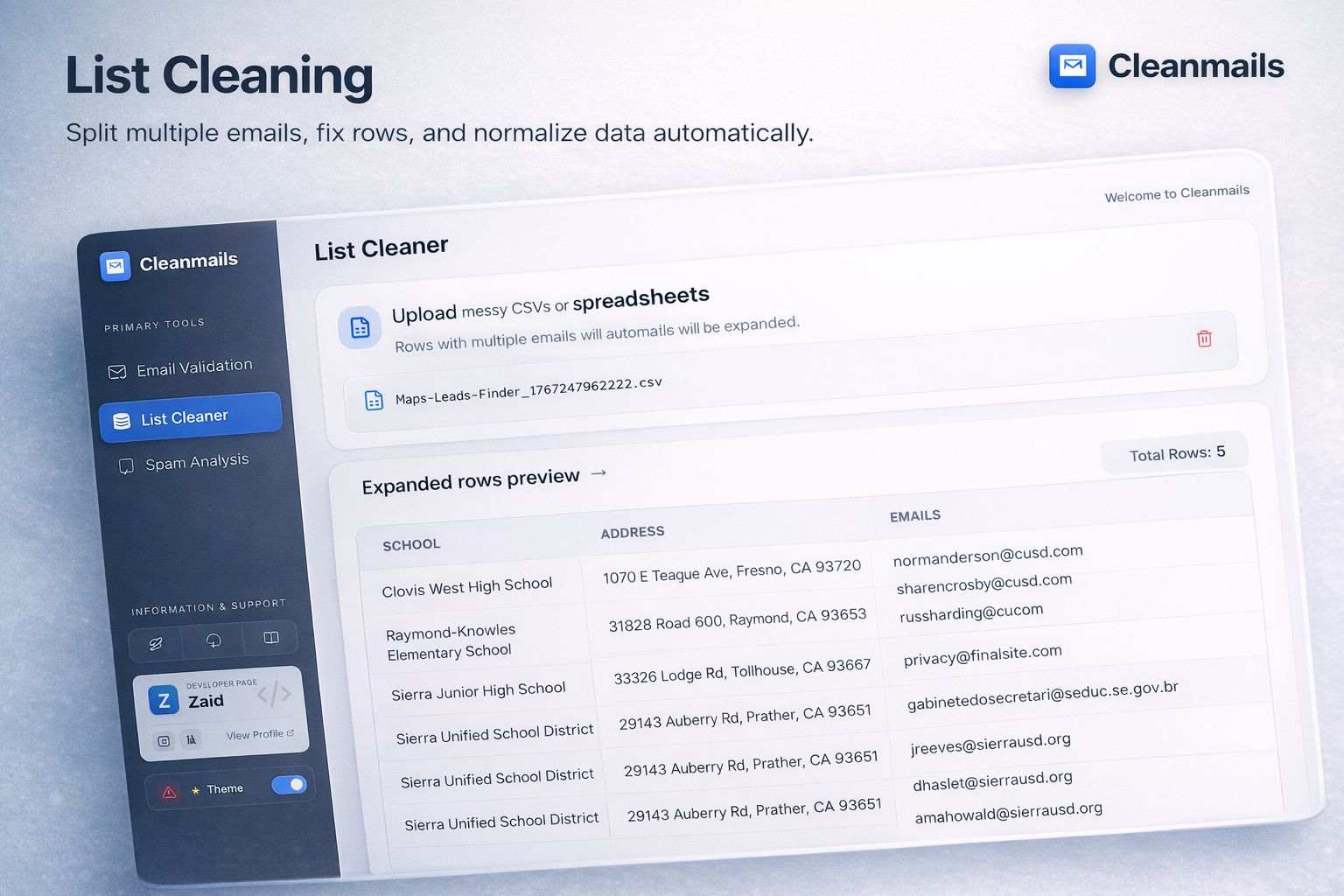 Self host Email Validation - Screenshot 4 showing product features and functionality