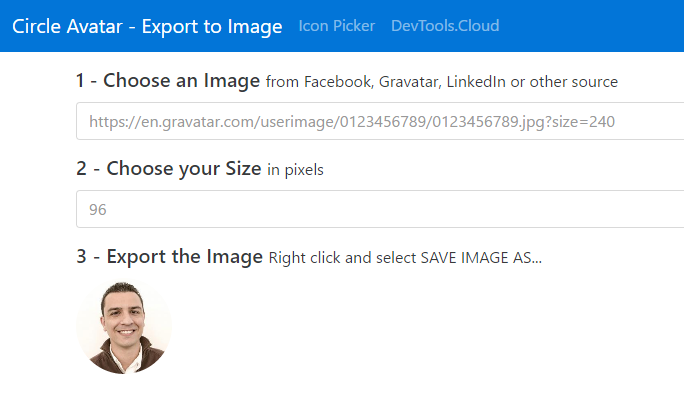 Simple Circle Avatar Generator
