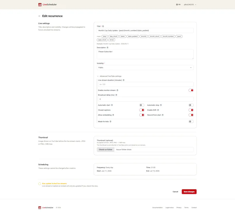 LiveScheduler screenshot 4