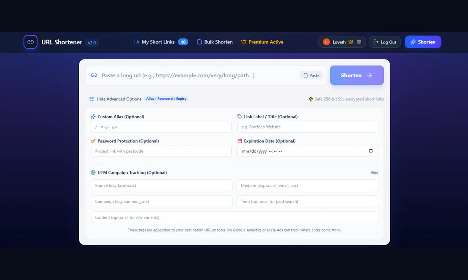 "URL Shortener" screenshot 5