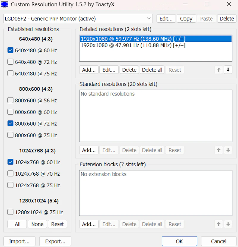Custom Resolution Utility screenshot 1