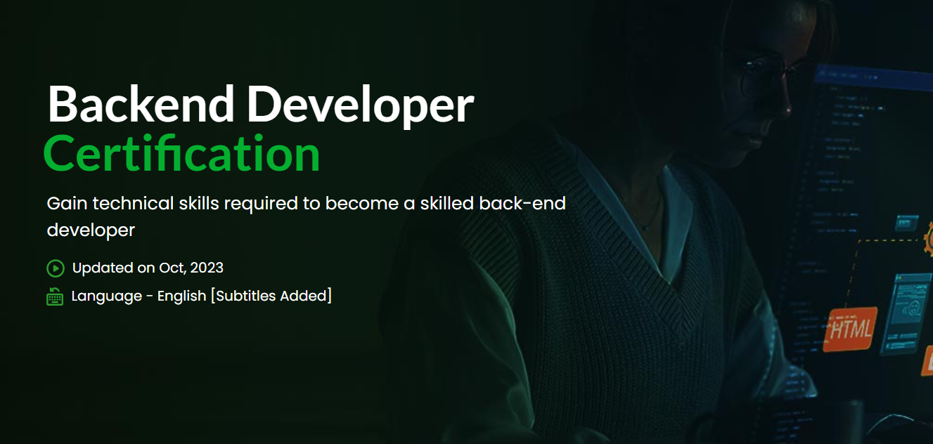 Certificación de desarrollador de back -end