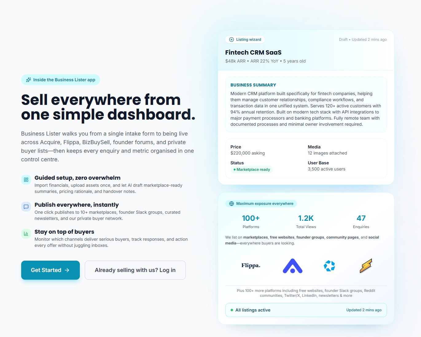 Business Lister - Main product screenshot demonstrating key features and user interface