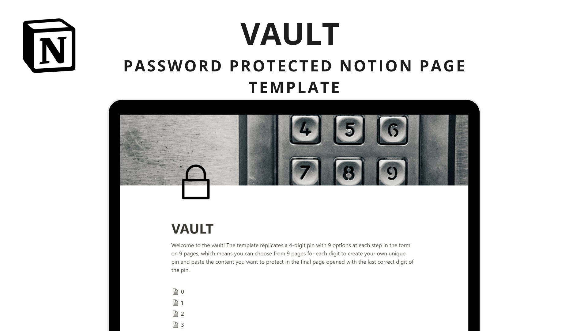 Vault:Password protected Notion template