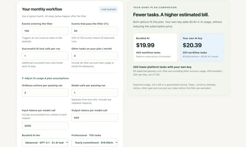 AI Workflow Cost Check screenshot 2