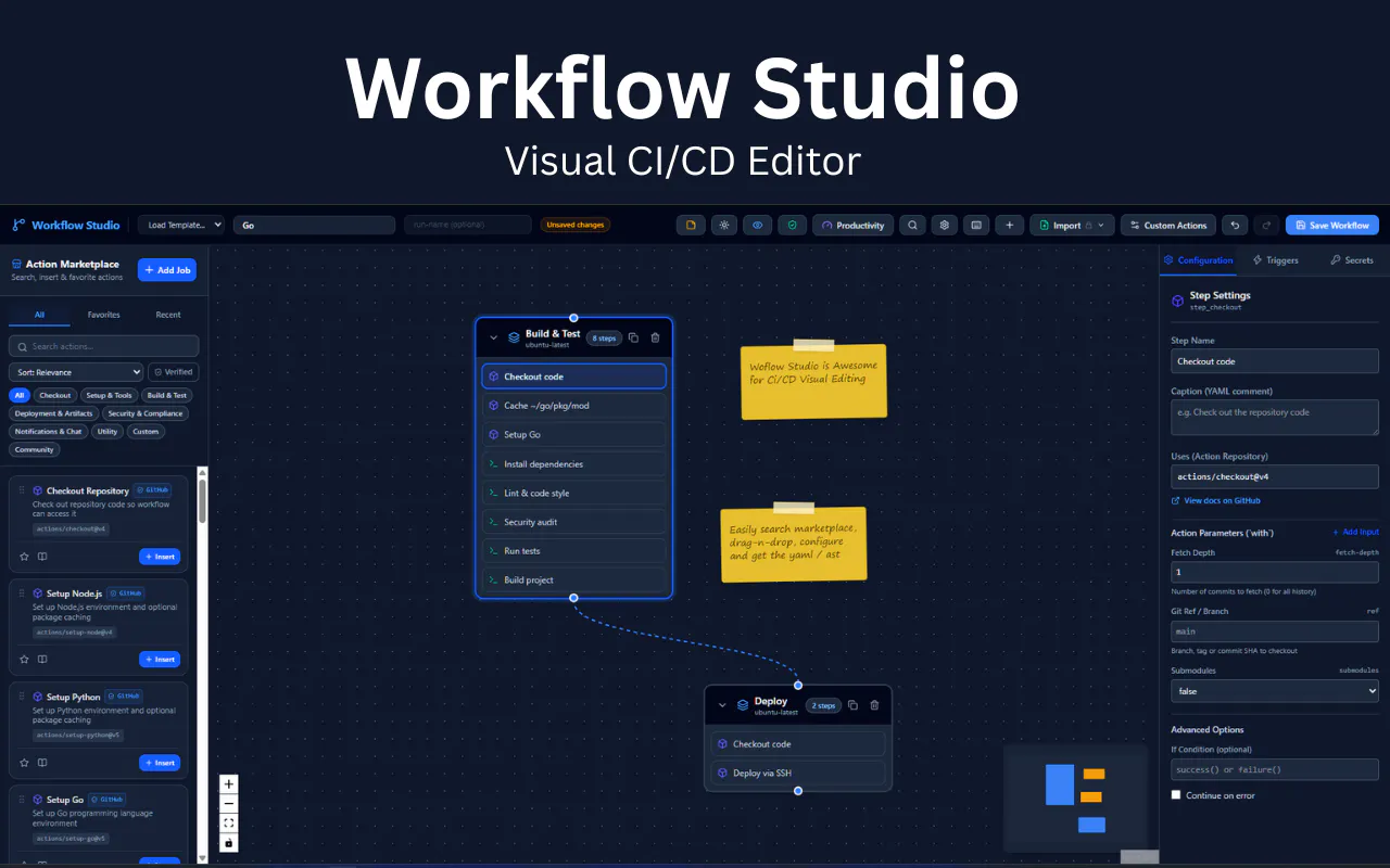Workflow Studio - Visual GitHub Actions gallery image