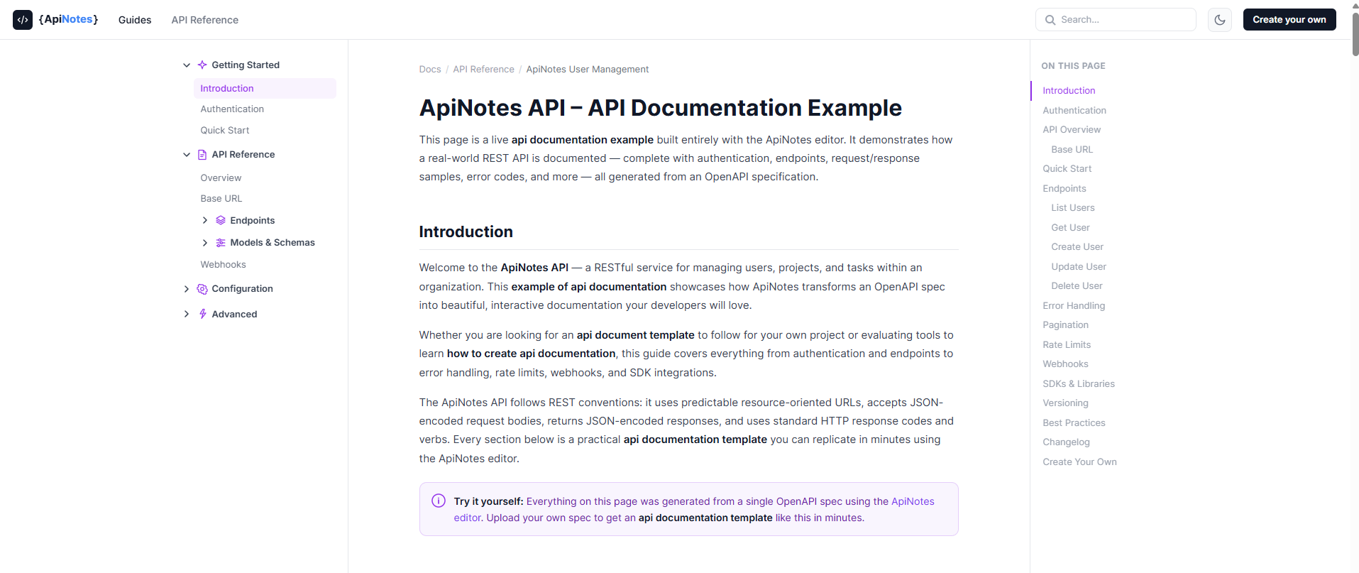 ApiNotes - Screenshot 3 showing product features and functionality