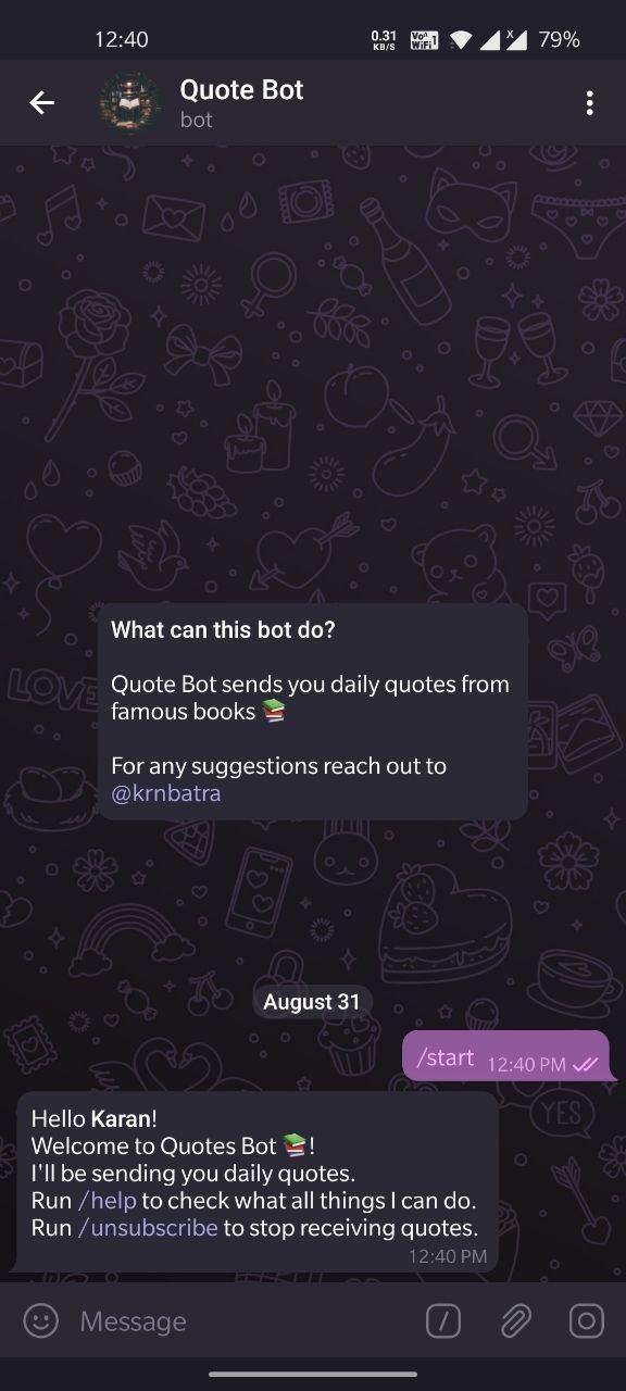 Telegram movies bot Image