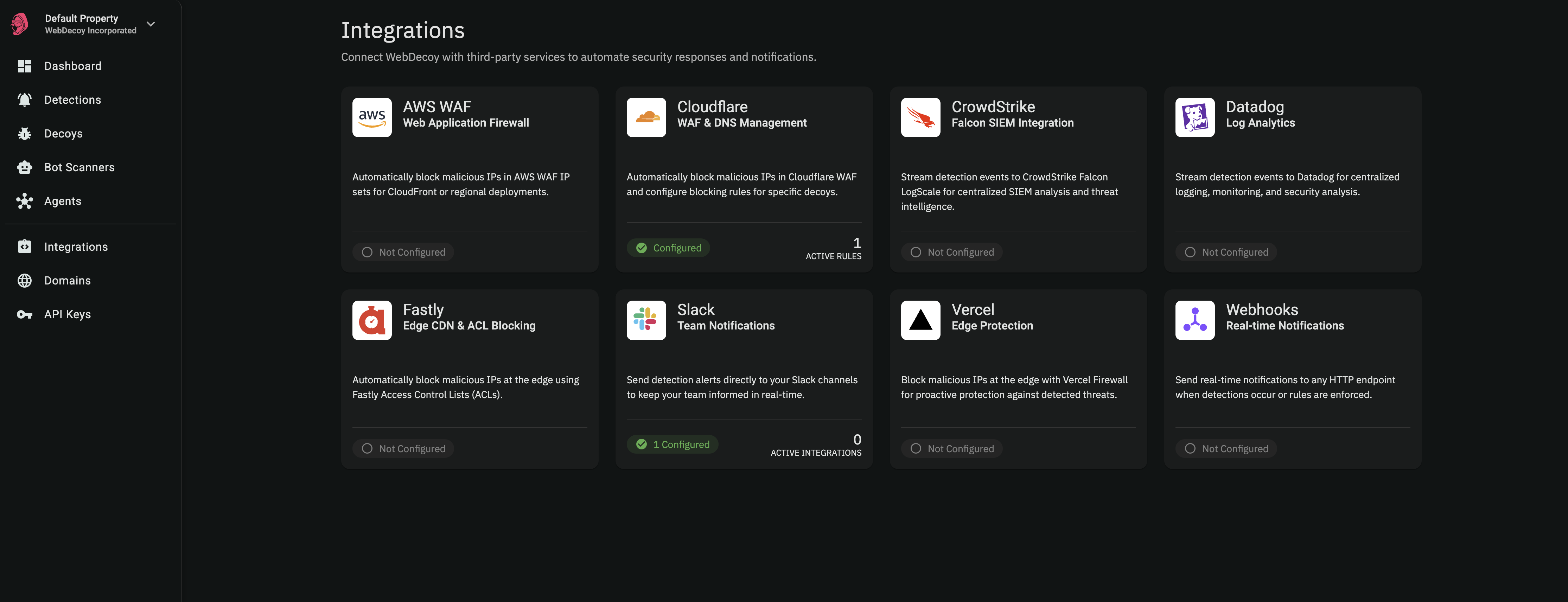 WebDecoy - Screenshot 4 showing product features and functionality