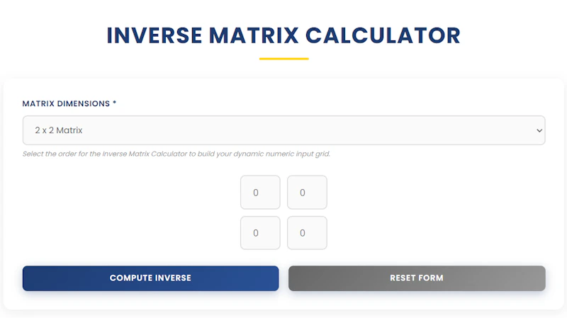 Inverse Matrix Calculator | Ease Tools screenshot 1