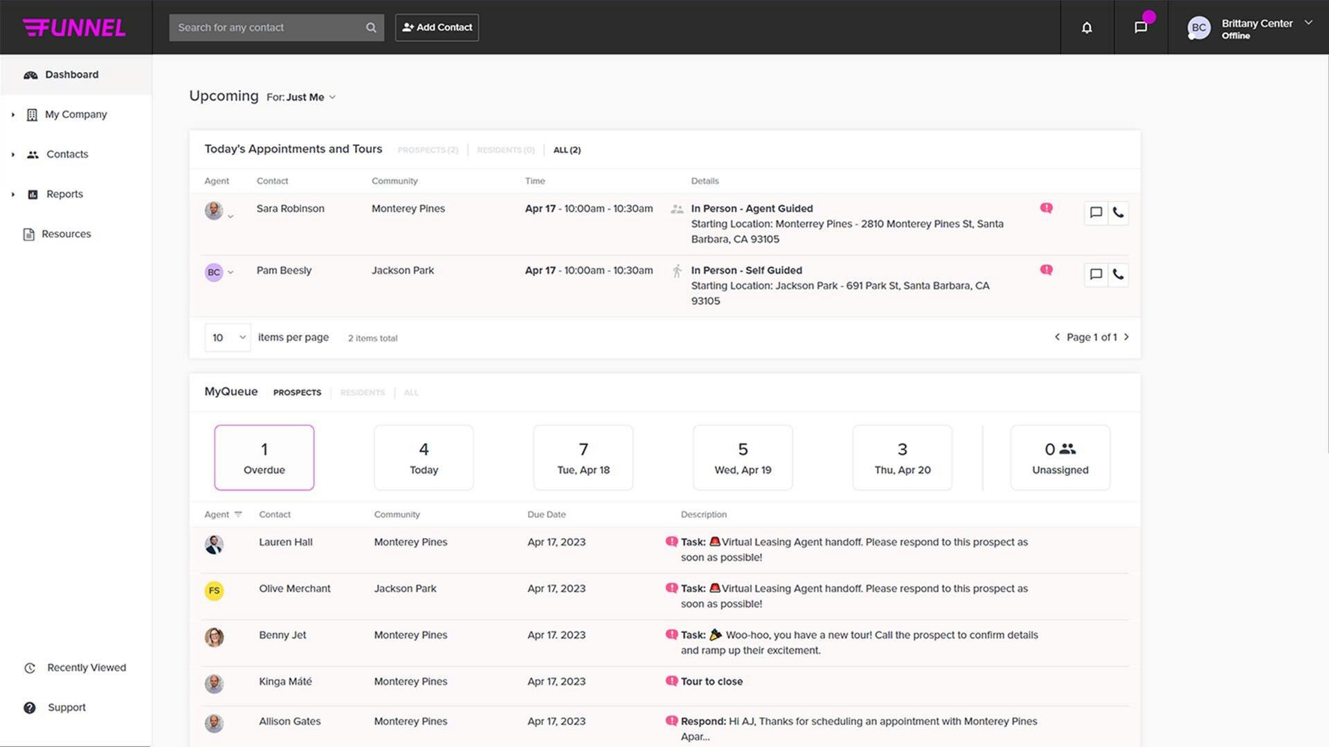 Funnel Leasing - Screenshot 3 showing product features and functionality