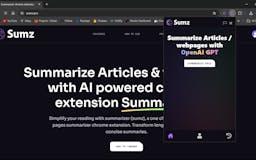 Sumz: Ai powered website summarizer media 2