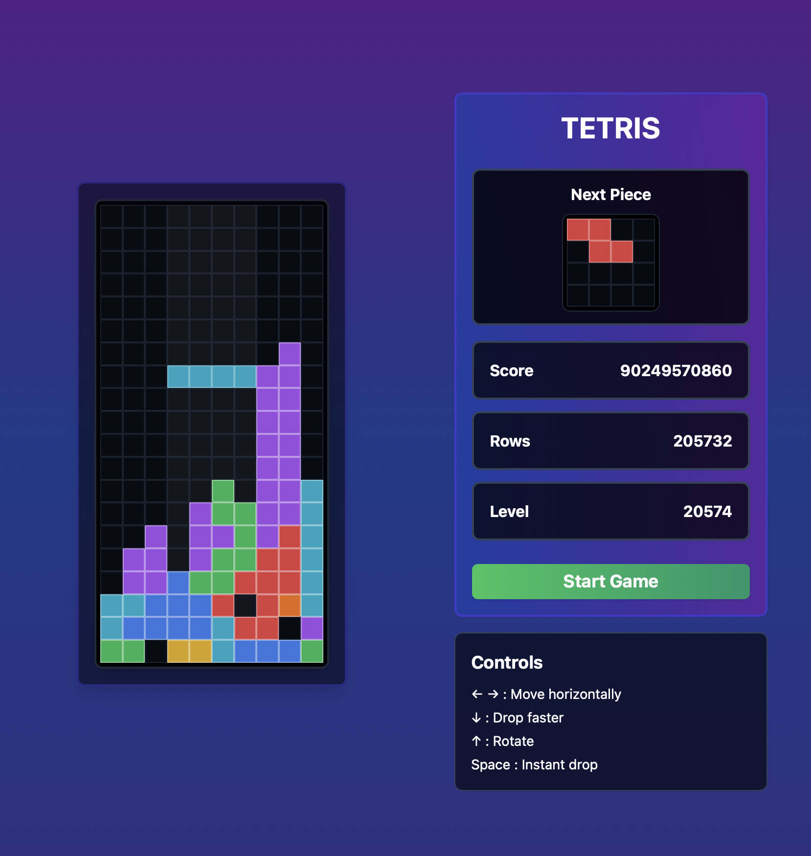 Tetris - Un semplice tetris a base di browser media 2