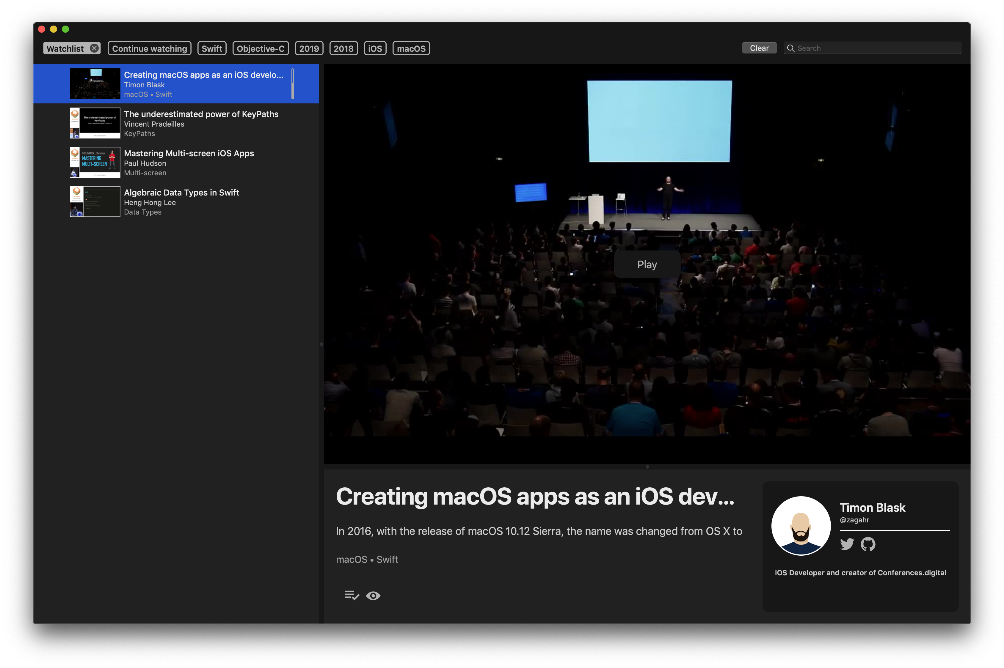 Conferences.digital for macOS gallery image