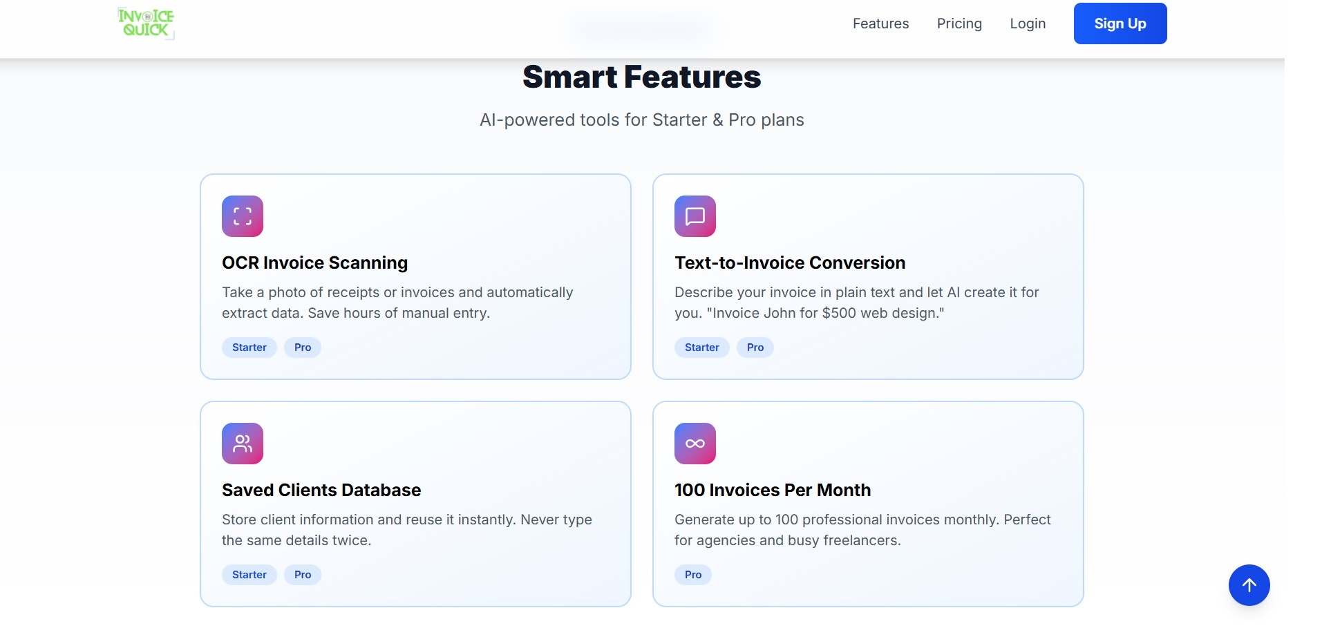 InvoiceQuick - Screenshot 2 showing product features and functionality