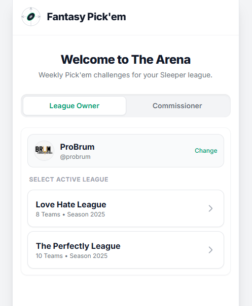 MyLeaguePickem - Screenshot 2 showing product features and functionality