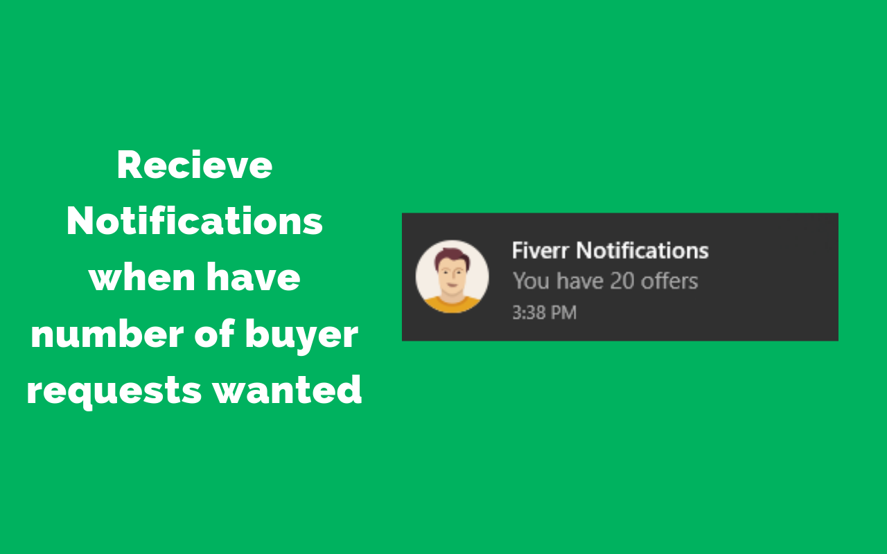 UnOfficial Fiverr Notifications gallery image