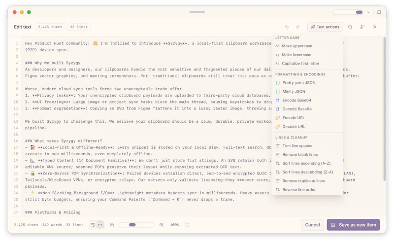  Syzygy - Local-First Clipboard Sync screenshot 2