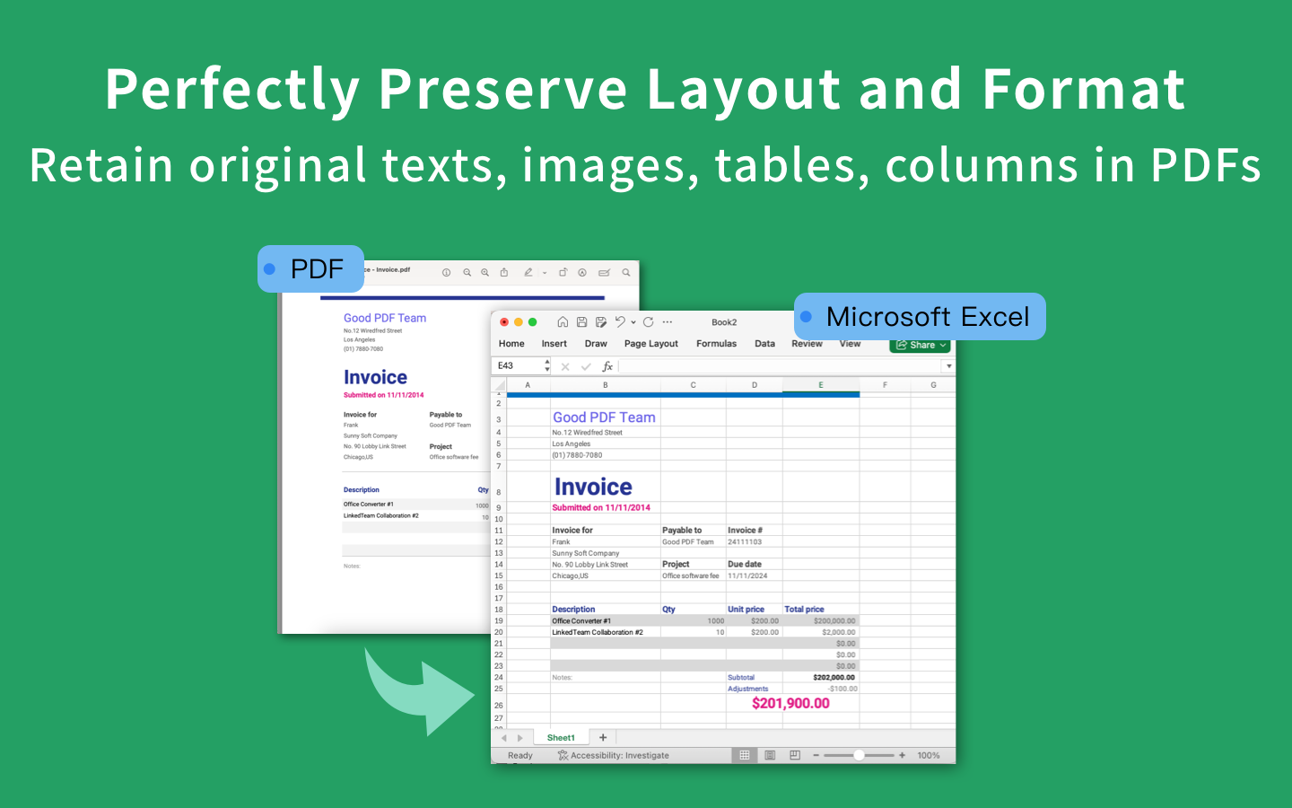 Média Convertisseur PDF à Excel rapide 3