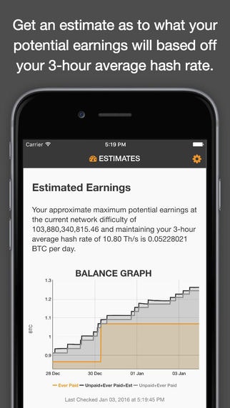 Eligius Bitcoin Mining Pool App for iOS & Android gallery image