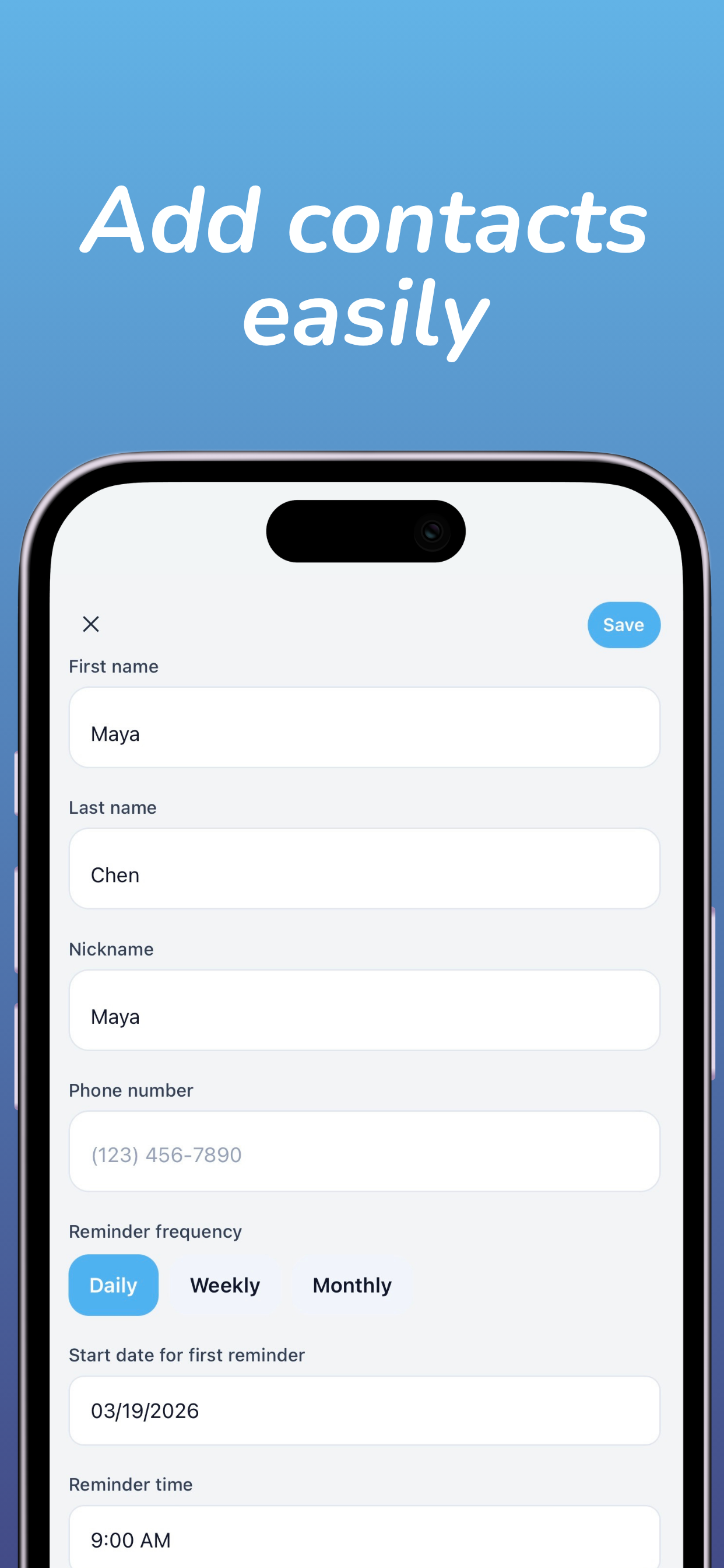KeepMeClose: Contact Reminder gallery image