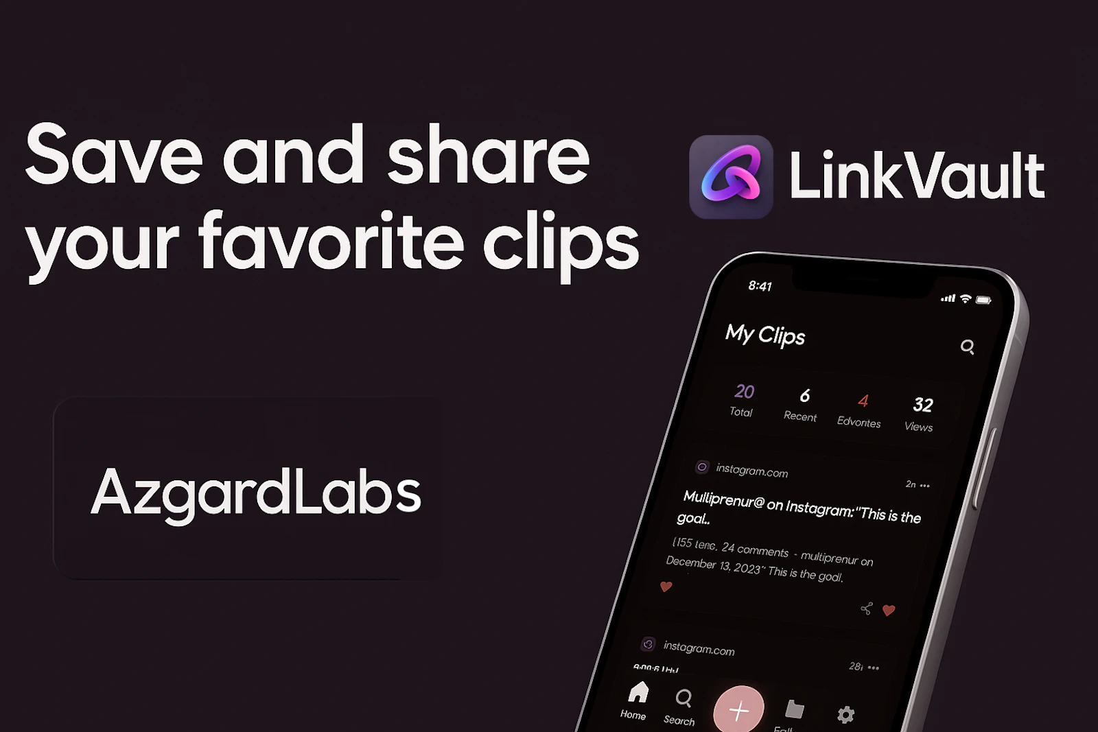 LinkVault – Link Saver App screenshot 1