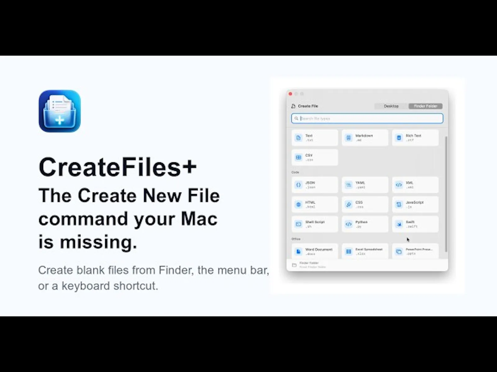 CreateFiles+ screenshot 1 (video preview)