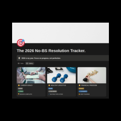 2026 No-BS Resolution Tracker - Product Hunt launch logo