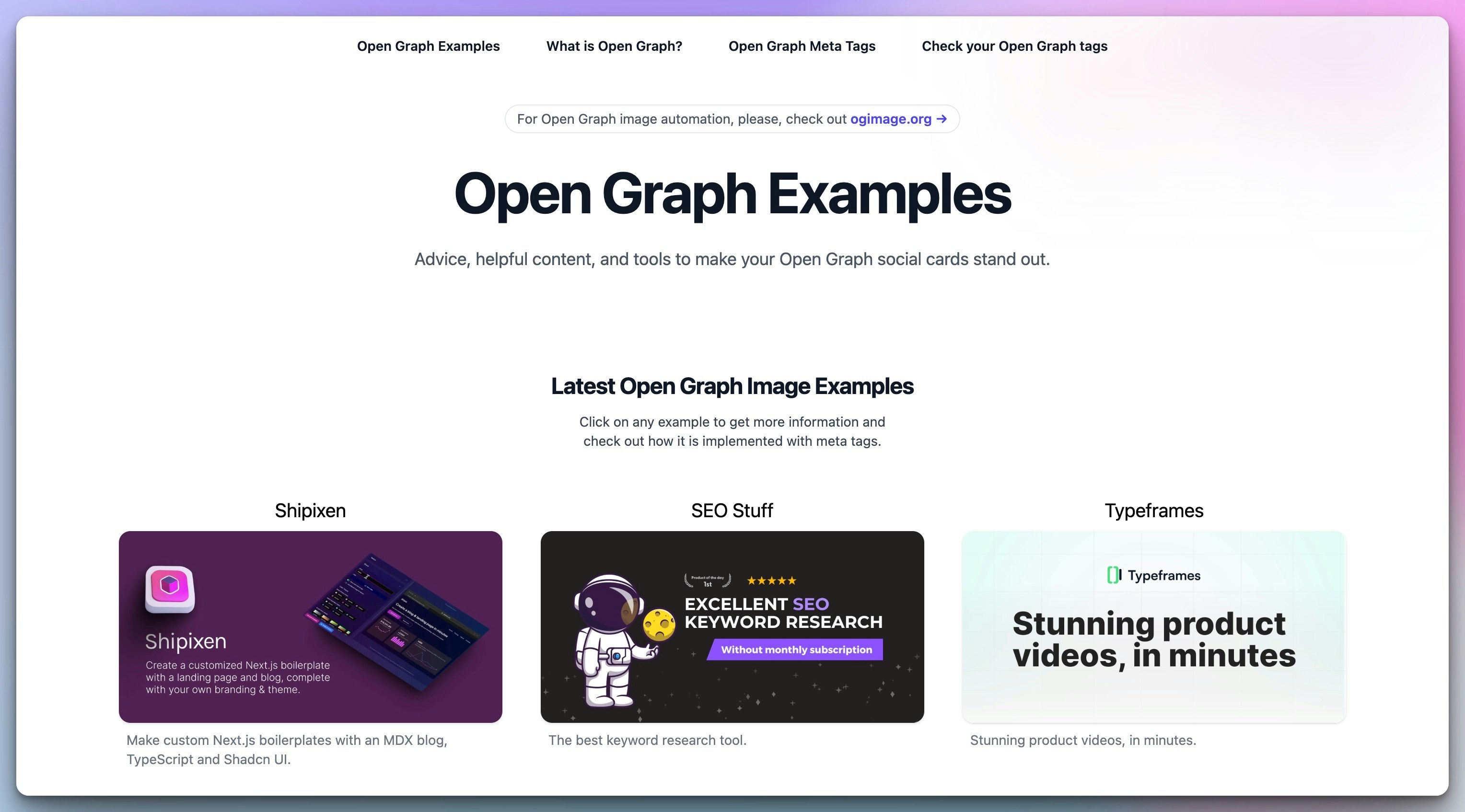 startuptile Open Graph Examples-Advice and tools for your Open Graph cards to stand out