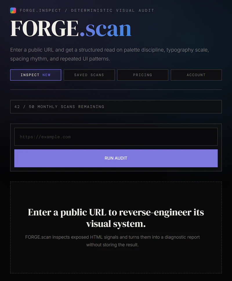 FORGE.scan screenshot 1