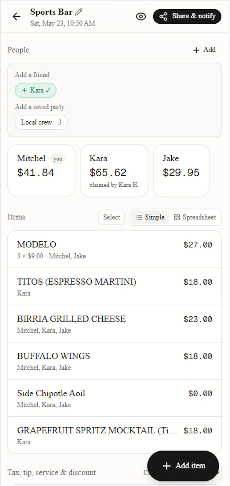 Tab Tender screenshot 3