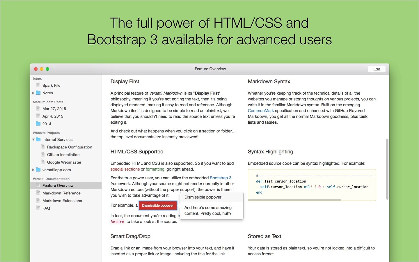 Versatil Markdown gallery image
