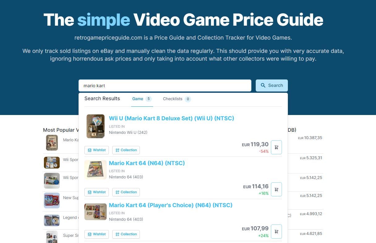 Retro Game Price Guide media 1