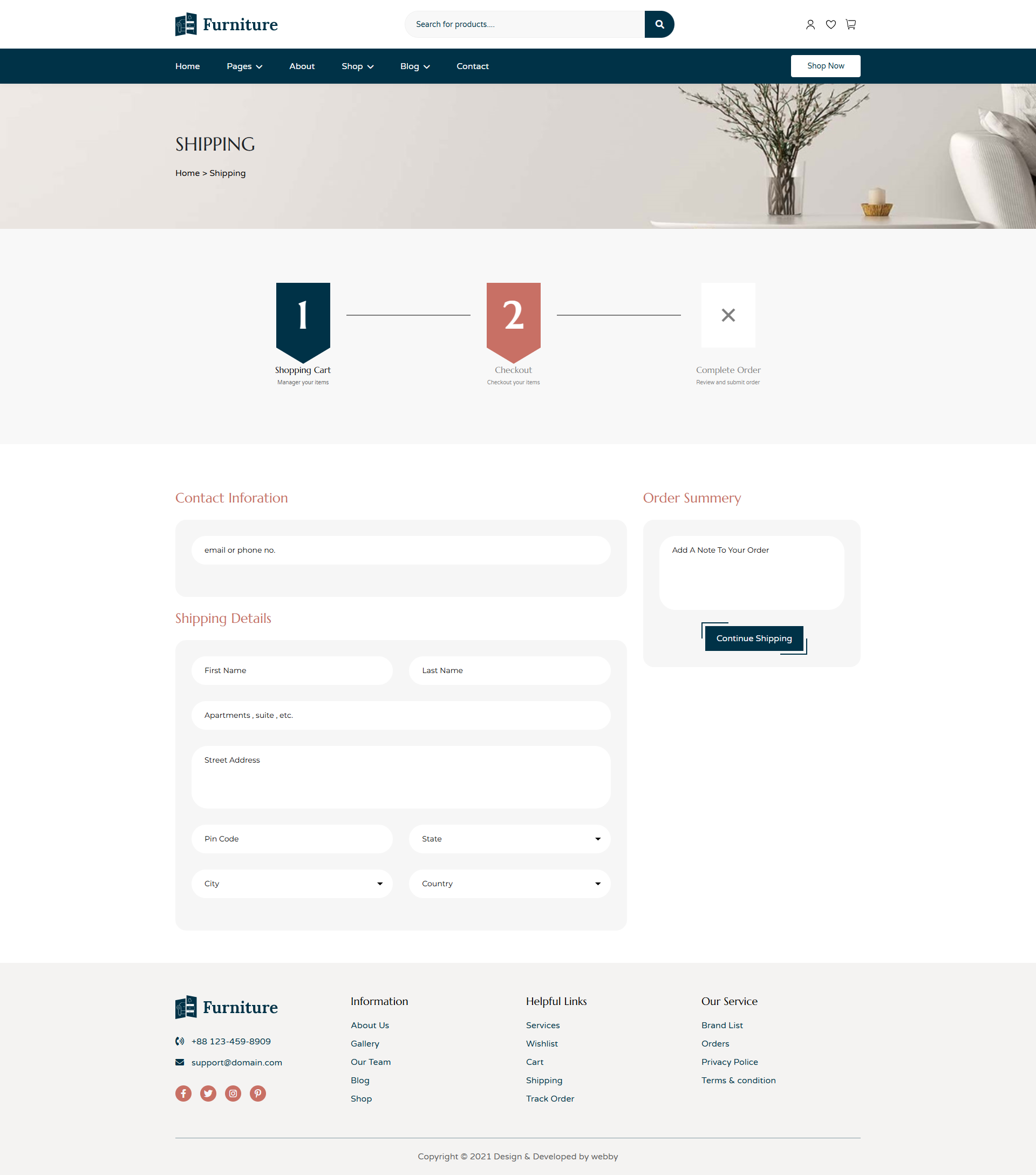 Plantilla de sitio web de comercio electrónico de muebles - Plantilla de sitio web de comercio electrónico de muebles modernos media 2